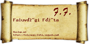 Faluvégi Fáta névjegykártya
